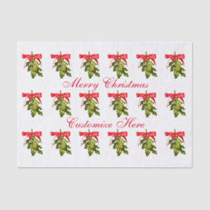 Merry Christmas mistletoe Tissue Paper