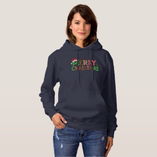 Merry Christmas Mixed Patterns Hoodie