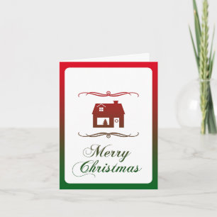 merry christmas (mod home) holiday card