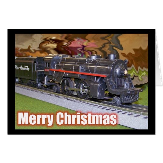 Merry Christmas Model Train Card