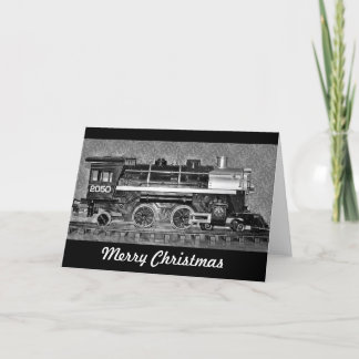 Merry Christmas Model Train Card