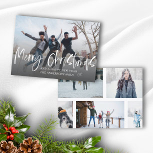 Merry Christmas Modern 6 Photo  Holiday Card