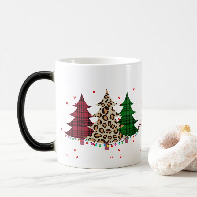 Merry Christmas Modern & Elegant  Magic Mug (With Donut)