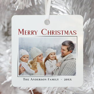 Merry Christmas Modern Elegant Minimal Stylish Metal Tree Decoration