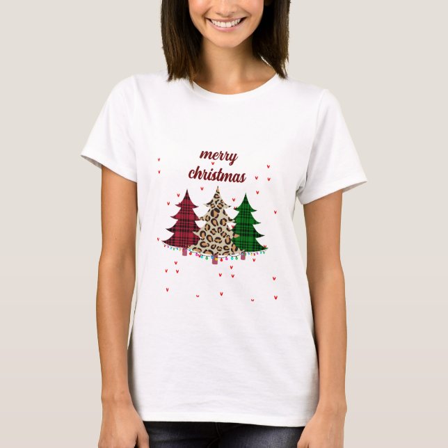Merry Christmas Modern & Elegant  T-Shirt (Front)
