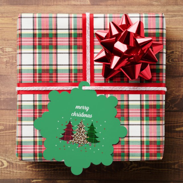 Merry Christmas Modern & Elegant  Tree Decoration Card (Insitu (Gift))