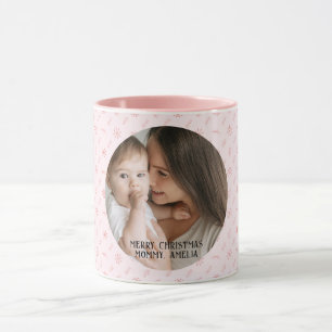 Merry Christmas Modern minimal Mother Baby Photo  Mug