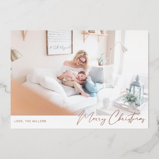 Merry Christmas Modern Minimalist Photo 2 (Front)