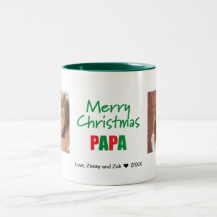 Merry Christmas Modern Papa 2 Photo Mug