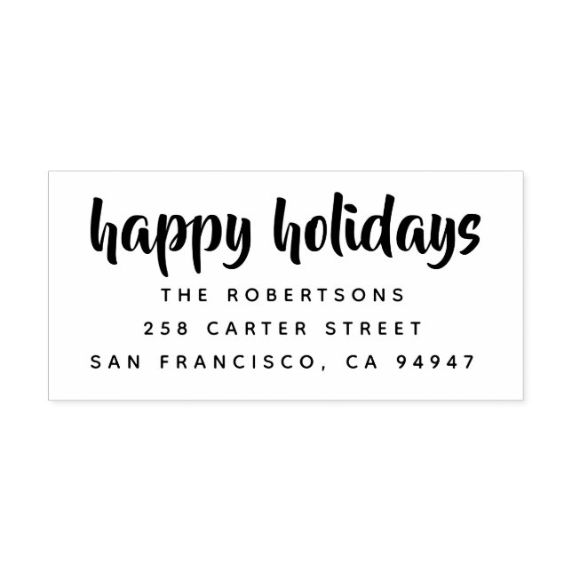 Merry Christmas Modern Personalised Self-inking Stamp (Design)