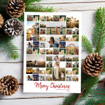 Merry Christmas Modern Photo Collage Holiday Card<br><div class="desc">Merry Christmas Modern Photo Collage Holiday Card</div>