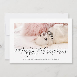 Merry Christmas   Modern Photo Holiday Card