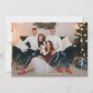 Merry Christmas Modern Script Photo