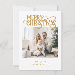 Merry Christmas!   Modern, simple photo  Holiday Card
