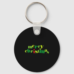 Merry Christmas Modern Tygraphy _1 Key Ring