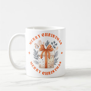 Merry Christmas Modern Typography Coffee Mug 