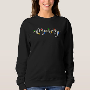 Merry Christmas Mommy Christmas Lights Family Paja Sweatshirt