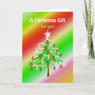 Merry Christmas Money Tree - Money Enclosed Holiday Card