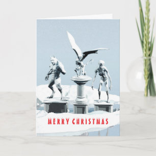 Merry Christmas. Monster ice sculptures Card