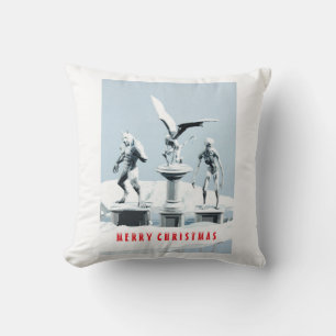 Merry Christmas. Monster ice sculptures Cushion