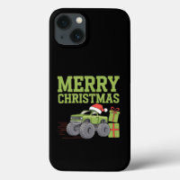 Merry Christmas Monster Truck Toddler Boys Xmas 
