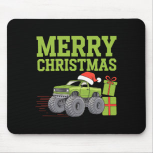Merry Christmas Monster Truck Toddler Boys Xmas  Mouse Pad