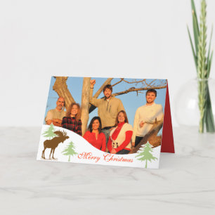 Merry Christmas Moose 3 Pines Holiday Card