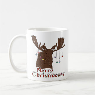 Merry Christmas Moose Coffee Mug