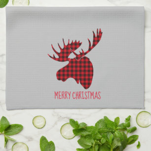 Merry Christmas Moose Kitchen Towel