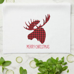 Merry Christmas Moose Kitchen Towel