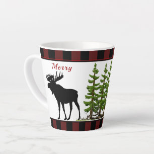 Merry Christmas Moose Latte Mug