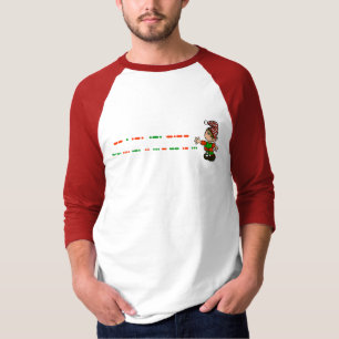 Merry Christmas Morse Code T-shirt with Elf