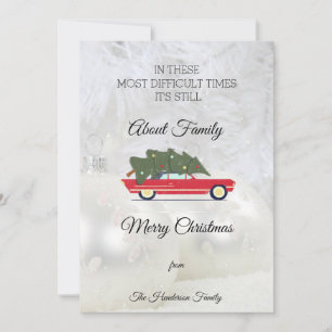 Merry Christmas Most Difficult Times Festive Tree Holiday Card