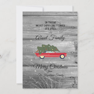 Merry Christmas Most Difficult Times Rustic Holiday Card