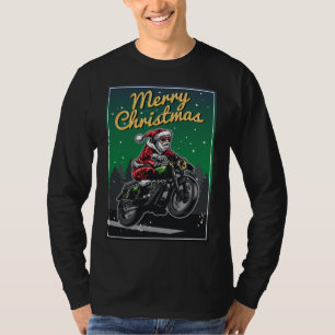 Merry Christmas Motorcycle Santa   Holidays T-Shirt