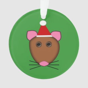 Merry Christmas Mouse Acrylic Ornament