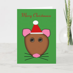 Merry Christmas Mouse Custom Card