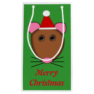 Merry Christmas Mouse Custom Gift Bag