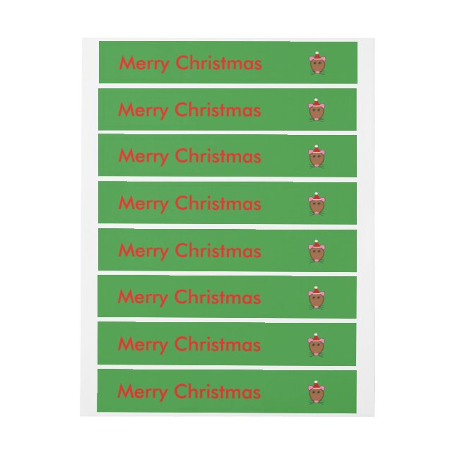 Merry Christmas Mouse Customisable Labels (Sheet)