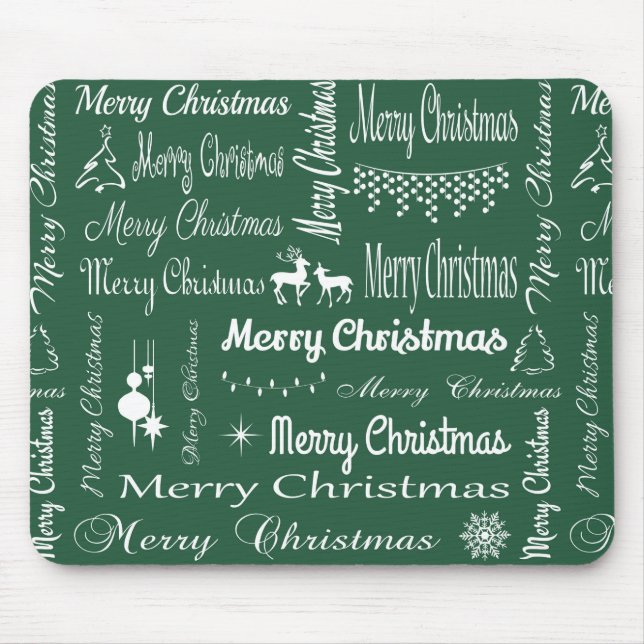 Merry Christmas Mouse Pad (Front)