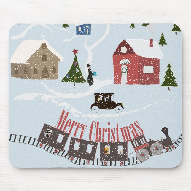 Merry Christmas Mouse Pad (Front)