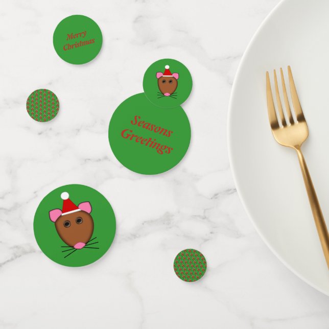 Merry Christmas Mouse Personalised Confetti (Group)