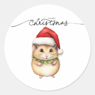 MERRY CHRISTMAS MOUSE STICKER