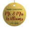Merry Christmas Mr. & Mrs. Ceramic Ornament