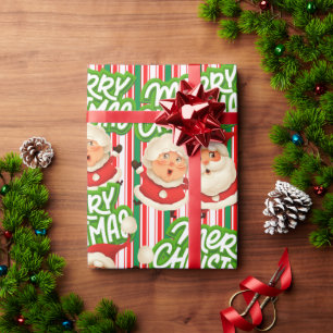 Merry Christmas Mr Mrs Claus Wrapping Paper