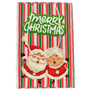 Merry Christmas Mr Mrs Clause  Medium Gift Bag