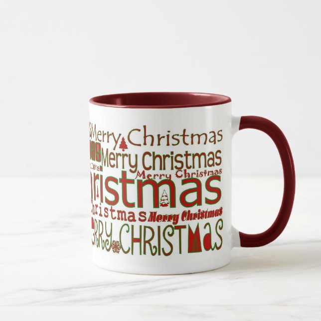 Merry Christmas Mug - Red Ringer (Right)