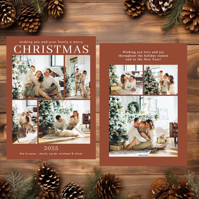 Merry Christmas Multi Photo Holiday Card (Creator Uploaded)