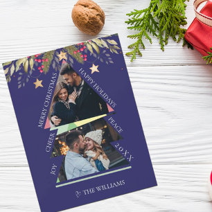 Merry Christmas Multiple Photo Tree Holiday Card