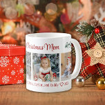 Merry Christmas Mum 4 Photo Collage Coffee Mug<br><div class="desc">This Christmas keepsake mug makes a unique personalised holiday gift for Mum,  with 4 photos and a customisable message.</div>